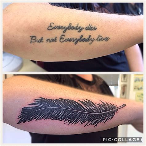 cover up a feather tattoo